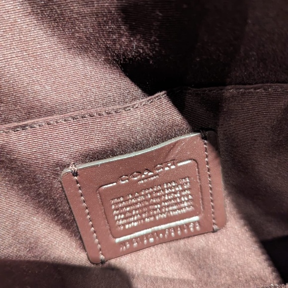 Coach Metallic Purple Leather Satchel - Picture 3 of 5